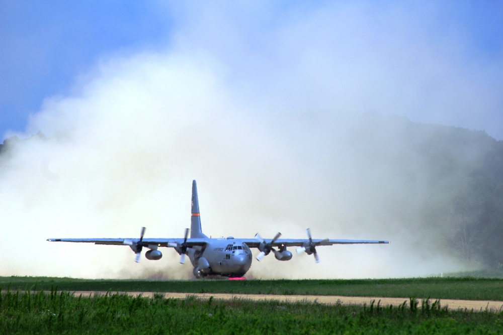 C-130 Ops for Patriot North 2017 Exercise at Fort McCoy