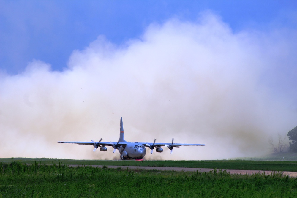 C-130 Ops for Patriot North 2017 Exercise at Fort McCoy