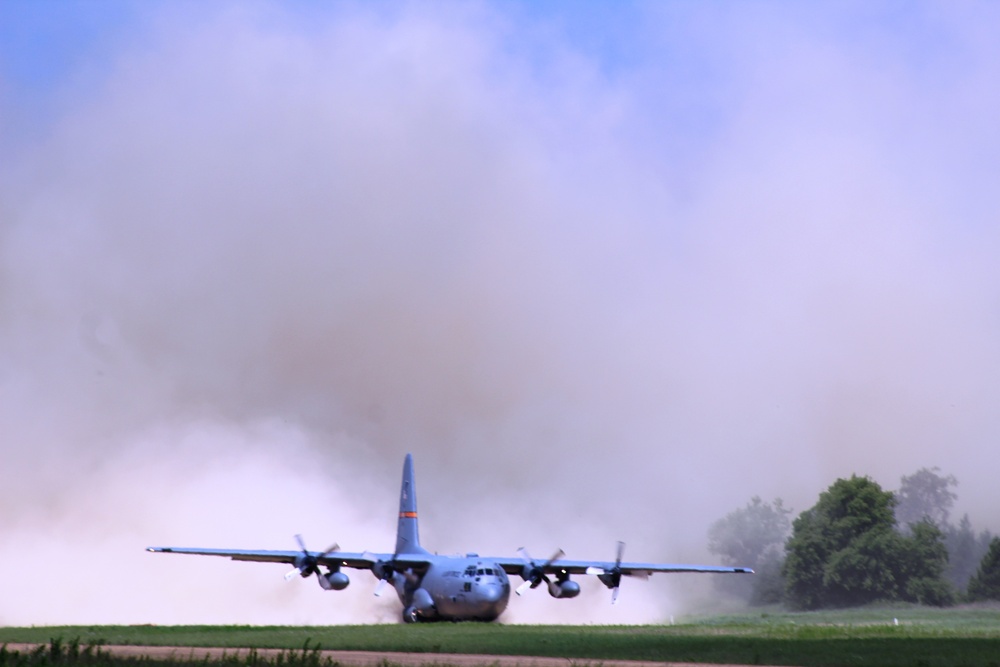 C-130 Ops for Patriot North 2017 Exercise at Fort McCoy