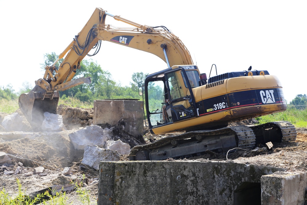 Work to remove West Silver Wetland Dam to improve stream habitat at Fort McCoy