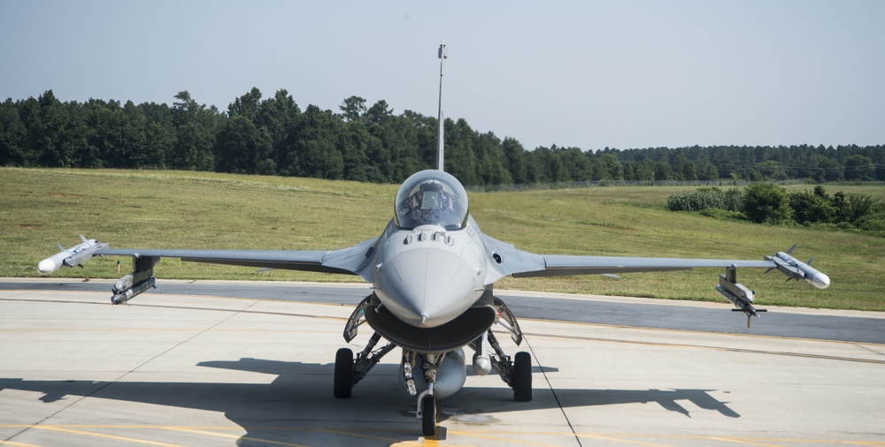 Aerial F-16 Fighting Falcon Flagship Flight