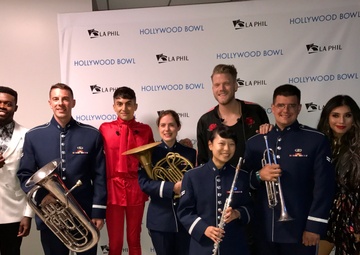 Members of Pentatonix Meet with USAF Band of the Golden West