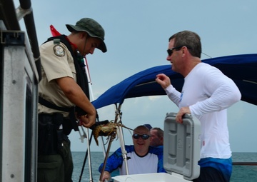 U.S. Coast Guard and FWC conducts safety boarding during 2017 Mini Lobster Season in Key West