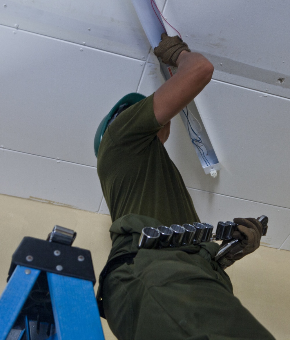 Marines with the SPMAGTF-SC renovate Price Barracks hospital