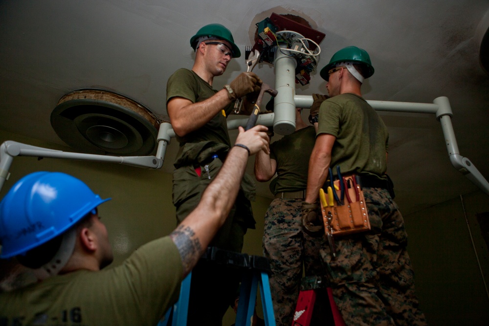 Marines with SPMAGTF-SC renovate Price Barracks hospital