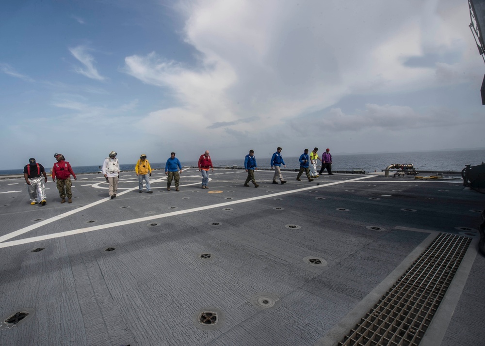 SPS 17 Sailors and Civil Service Mariners Conduct Flight Operations Aboard USNS Spearhead (T-EPF 1)