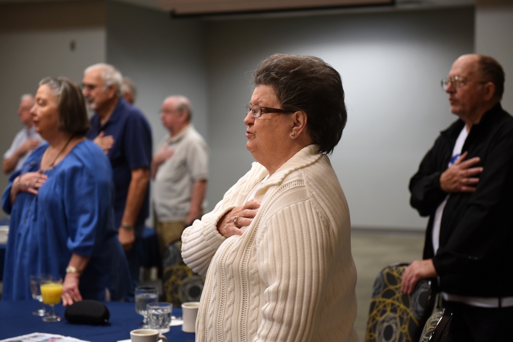 Little Rock AFB commander attends retiree breakfast one last time