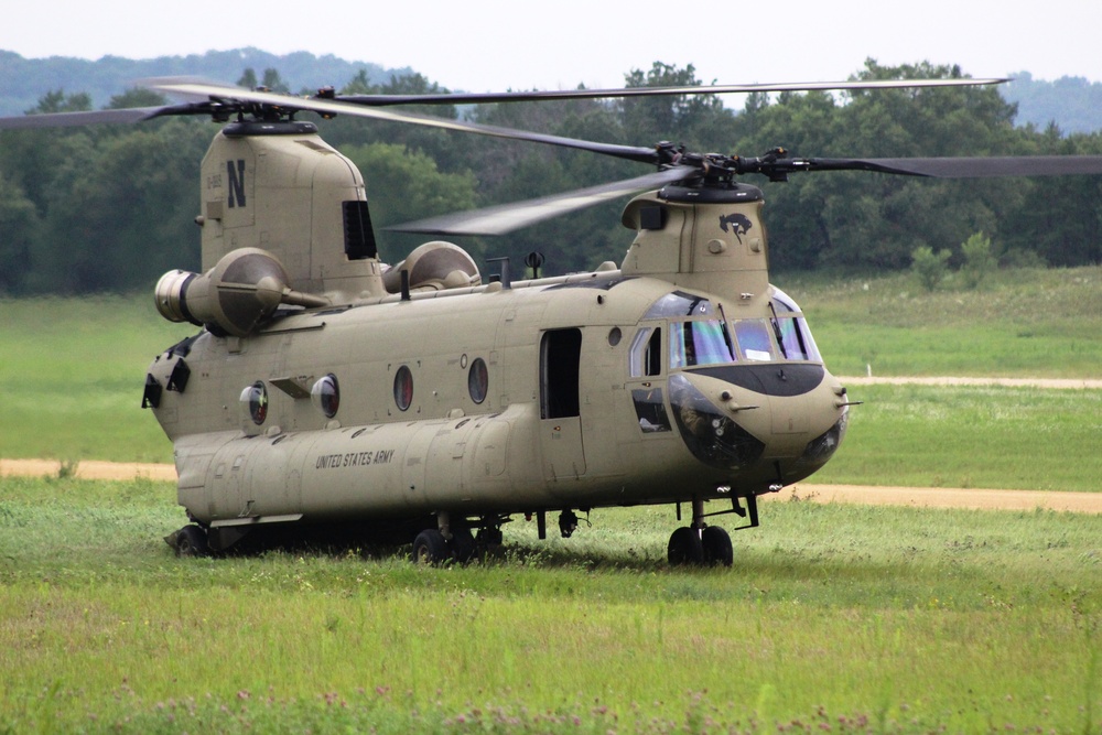 Chinook Ops for Patriot North 2017 Exercise at Fort McCoy