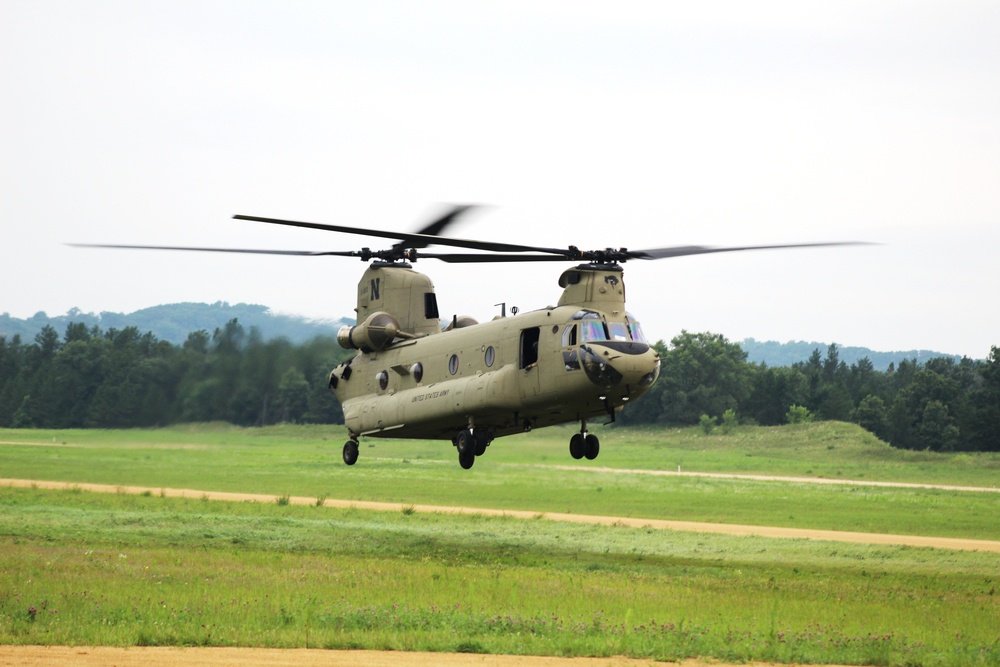 Chinook Ops for Patriot North 2017 Exercise at Fort McCoy