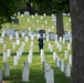 Members of the U.S. Air Force Honor Guard Participate in the Military Full Honors Funeral for Retired Col. Freeman B. Olmstead at Arlington National Cemetery