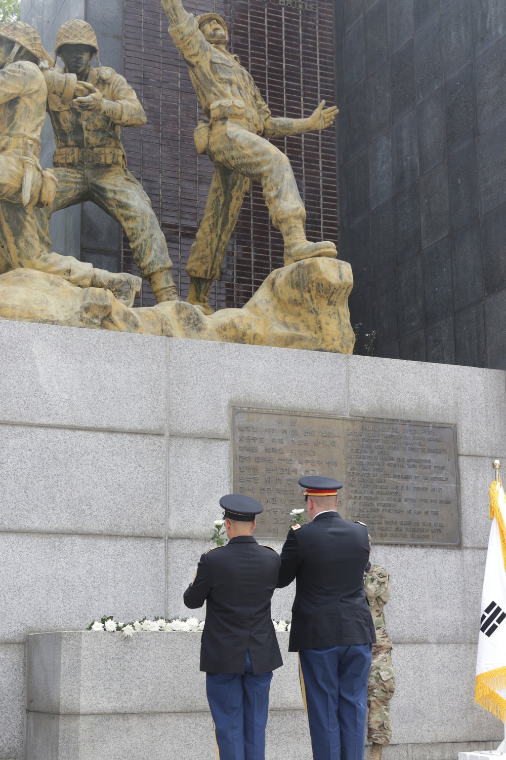 Soldiers pay tribute to TF Smith Memorial