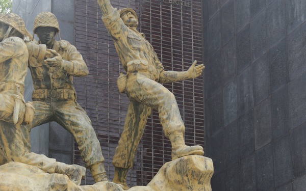 Soldiers pay tribute to TF Smith Memorial