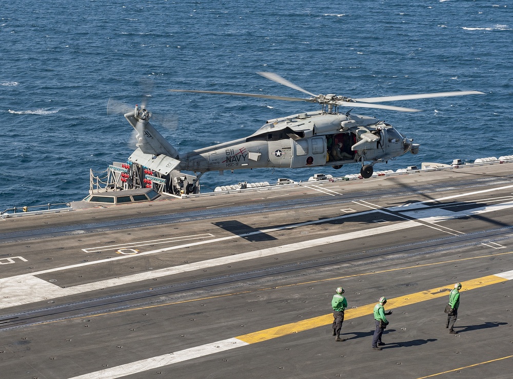 GHWB is the flagship of Carrier Strike Group (CSG) 2, which is comprised of the staff of CSG-2; GHWB; the nine squadrons and staff of Carrier Air Wing (CVW) 8; Destroyer Squadron (DESRON) 22 staff and guided-missile destroyers USS Laboon (DDG 58) and US..