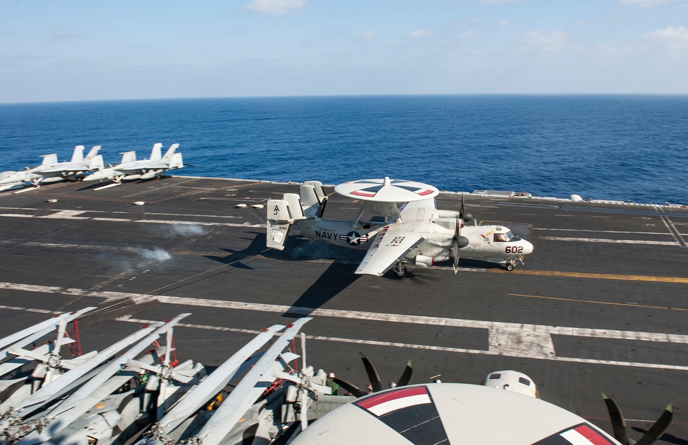 GHWB is the flagship of Carrier Strike Group (CSG) 2, which is comprised of the staff of CSG-2; GHWB; the nine squadrons and staff of Carrier Air Wing (CVW) 8; Destroyer Squadron (DESRON) 22 staff and guided-missile destroyers USS Laboon (DDG 58) and US..