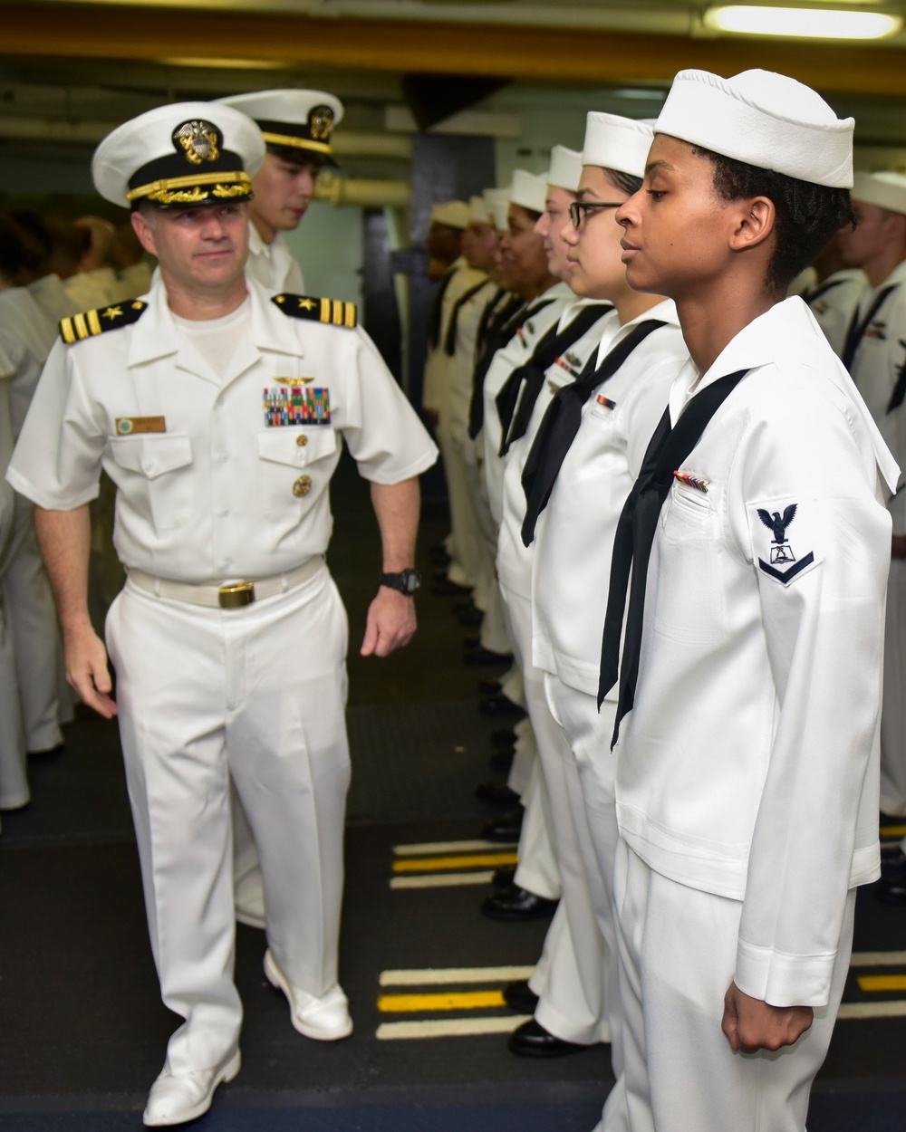 Nimitz XO Performs Uniform Inspection