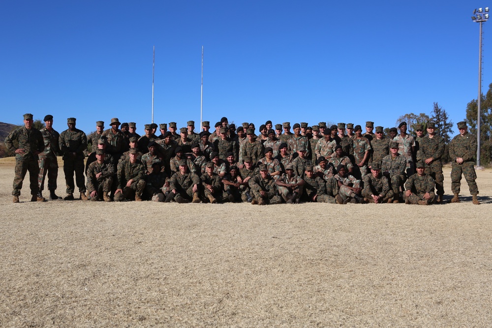 U.S. Marines integrate with their South African counterparts during Exercise Shared Accord