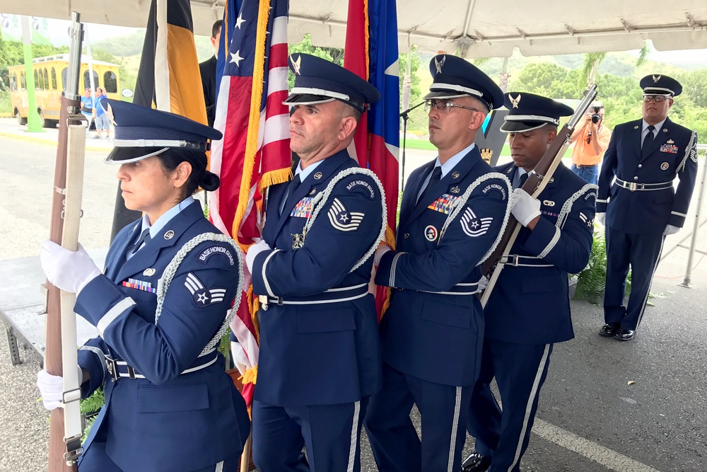 156th Airlift Wing Honor Guard renders military honors