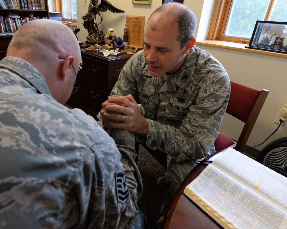 The Chaplain Corps ministry provides spiritual fitness to individual Airmen and families