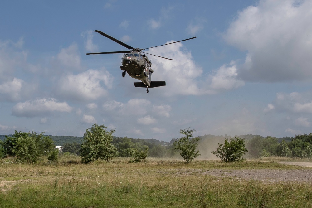 West Virginia Army National Guard Soldiers react to emergency during 2017 National Boy Scout Jamboree