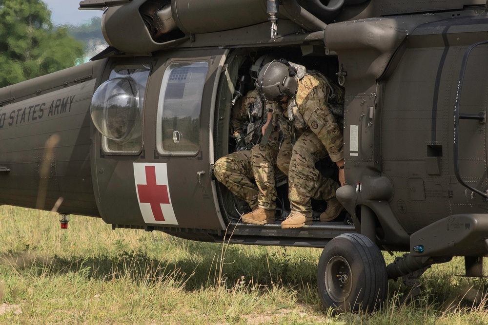 West Virginia Army National Guard Soldiers react to emergency during 2017 National Boy Scout Jamboree