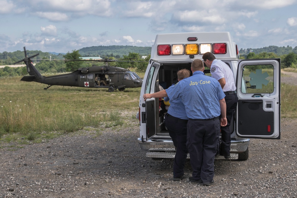 West Virginia Army National Guard Soldiers react to emergency during 2017 National Boy Scout Jamboree