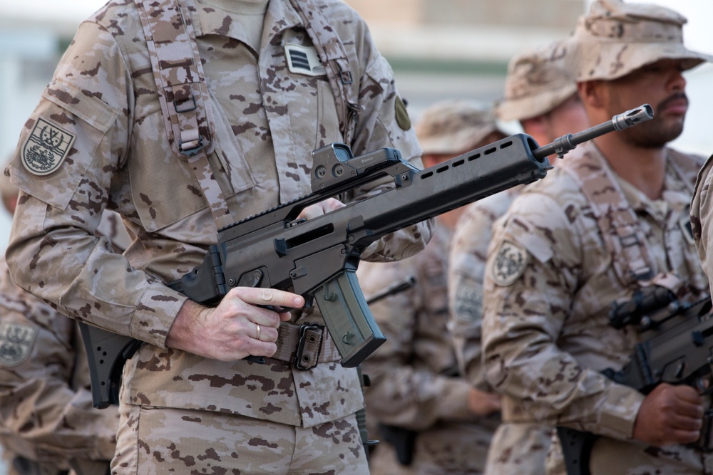 Spanish Soldiers remember fallen soldier
