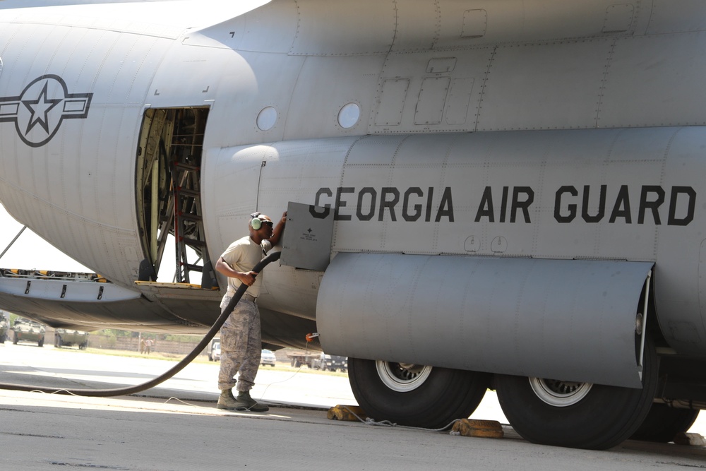 165th Airlift Wing C-130 H3 Refueling