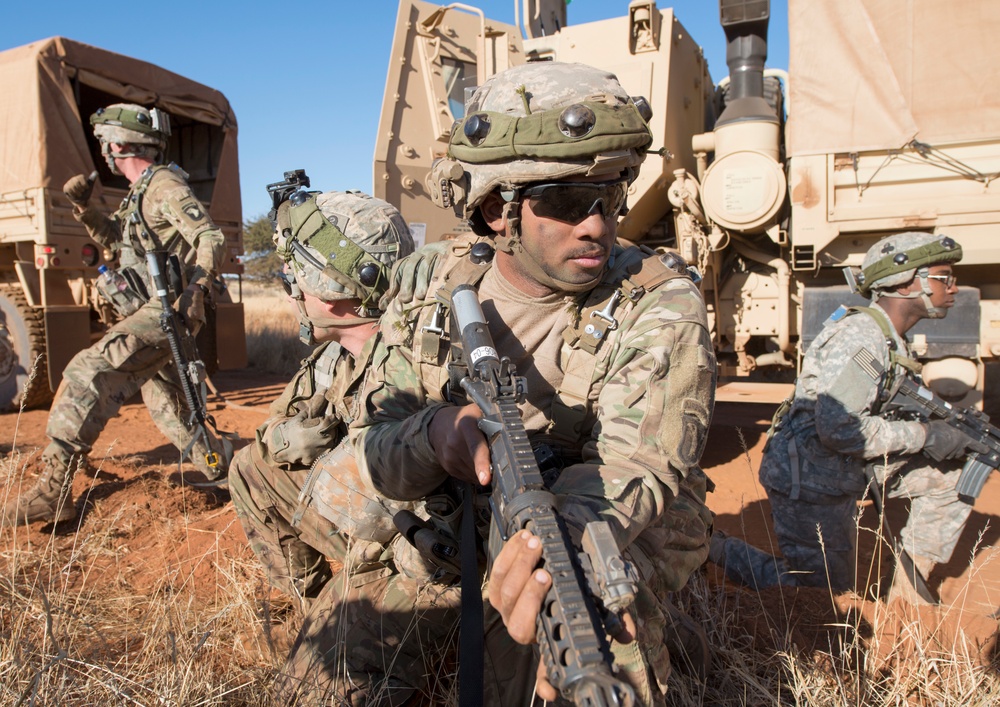 Complex drill in Africa challenges, preps young Army truck drivers for combat