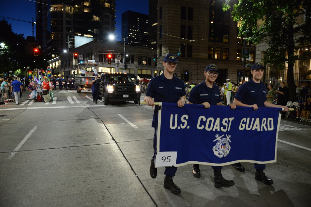 Coast Guard participates in Seattle’s 68th annual Seafair Torchlight Parade