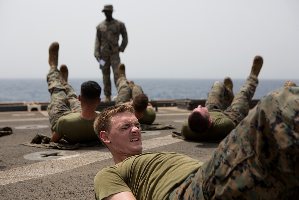 Marines participate in MCMAP aboard Carter Hall