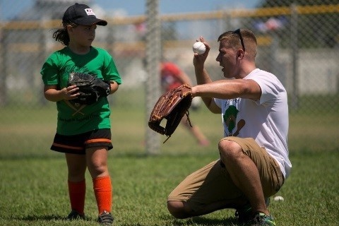 Youth Baseball Clinic Brings the Local and Military Community Together