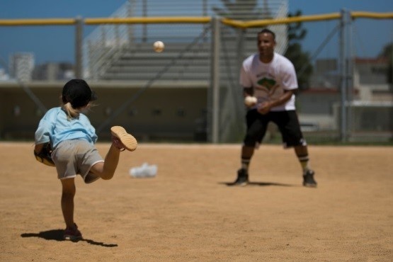 Youth Baseball Clinic Brings the Local and Military Community Together