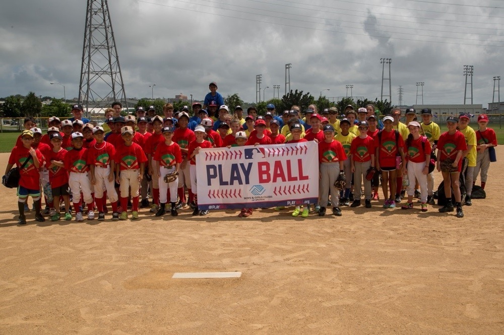 Youth Baseball Clinic Brings the Local and Military Community Together