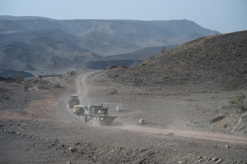 Equipment operators complete road construction to help facilitate US/French mission operations