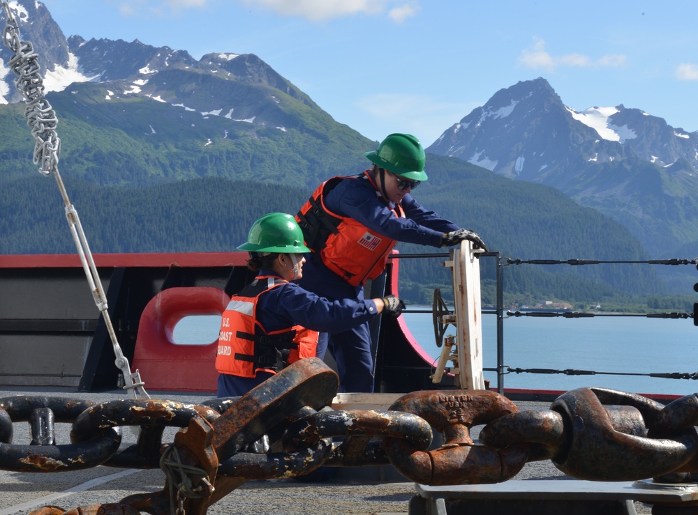 Cutter Healy departs Seward for annual Arctic deployment