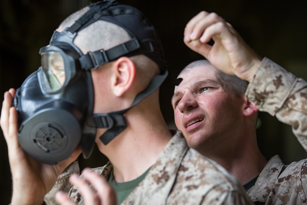 Parris Island recruits brave gas chamber