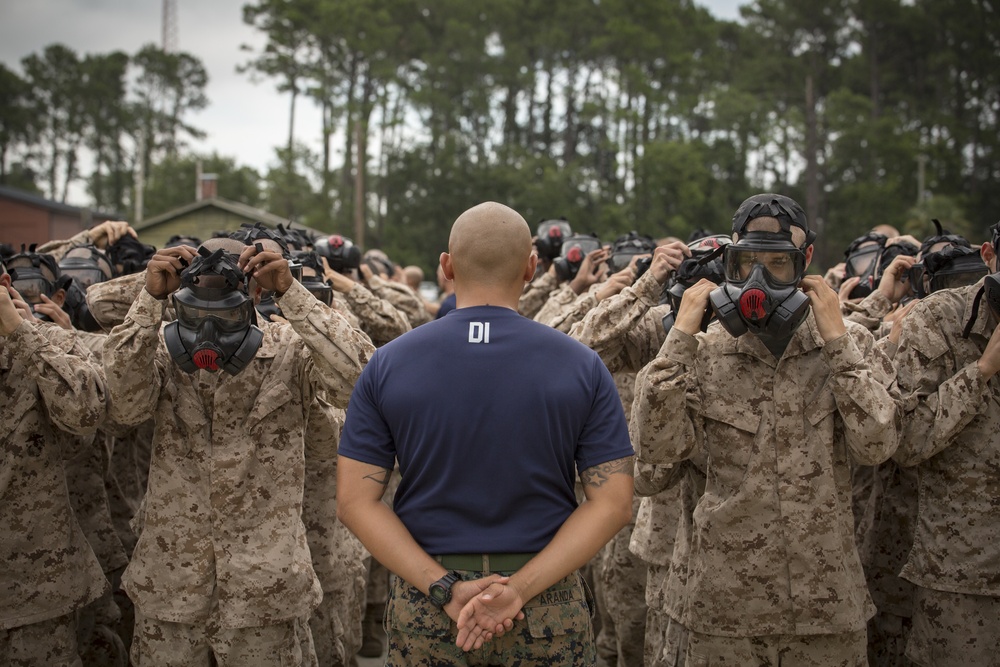 Parris Island recruits brave gas chamber