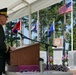 Maj. Gen. Allan Elliott at the Purple Heart Memorial