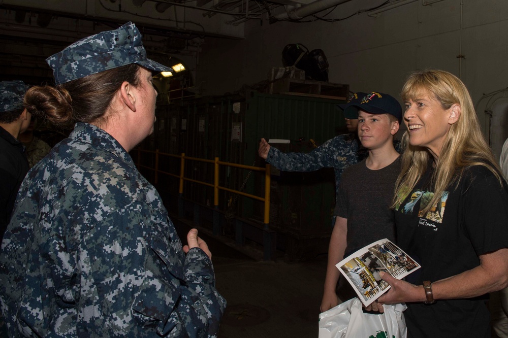 USS Bonhomme Richard (LHD 6) Hosts Irwin Family for Tour