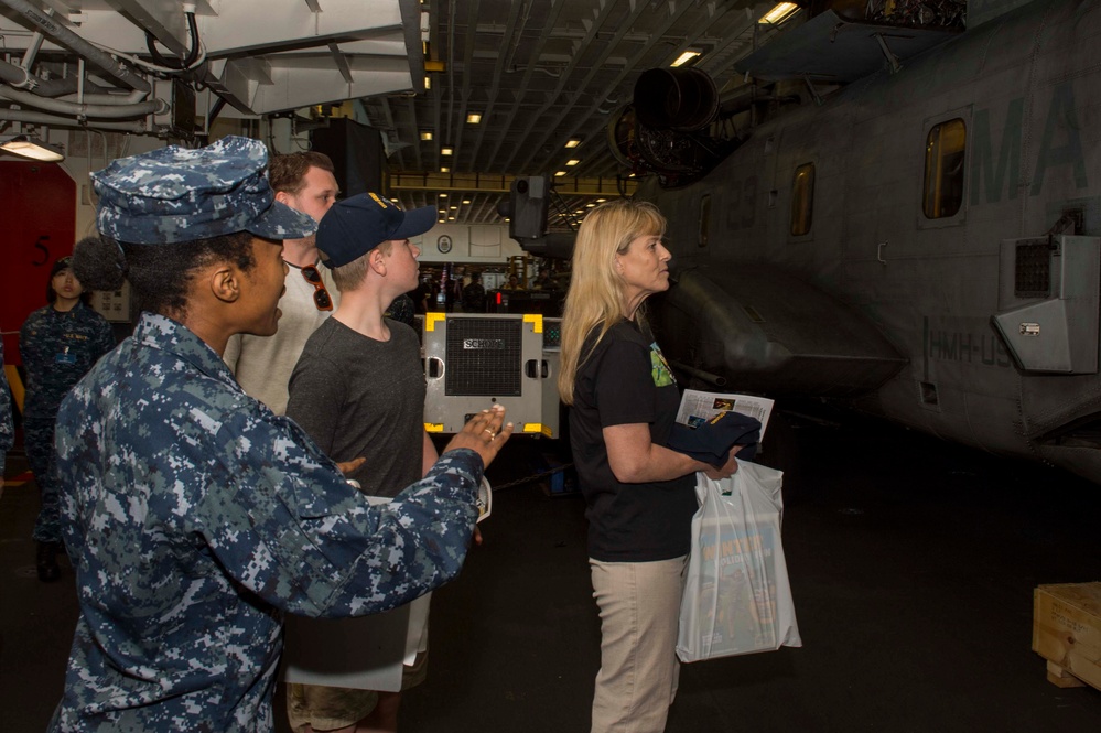 USS Bonhomme Richard (LHD 6) Hosts Irwin Family for Tour