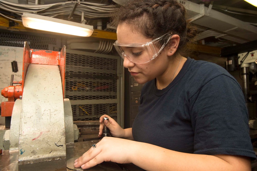 Nimitz Sailors Conduct Maintenance