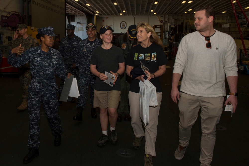 USS Bonhomme Richard (LHD 6) Hosts Irwin Family for Tour