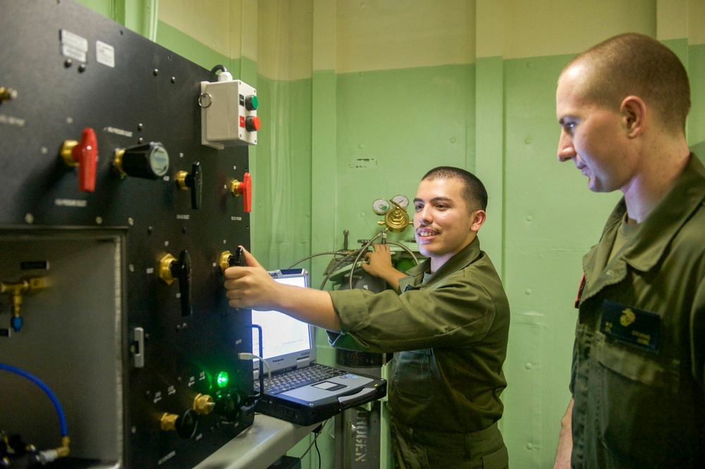 USS America Marines inspect regulator