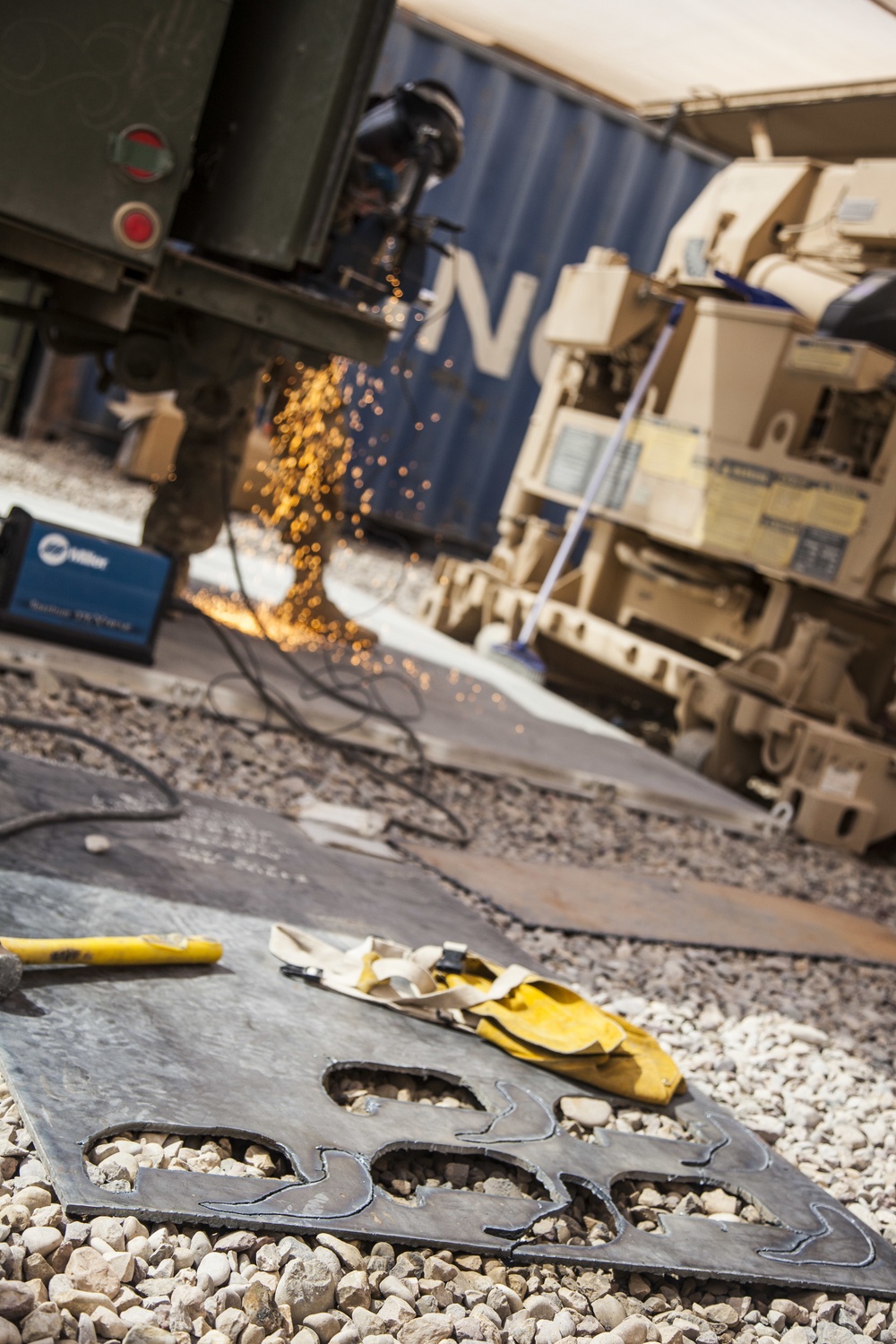 DVIDS - Images - U.S. Army Paratrooper Welds Award in Motor Pool [Image ...