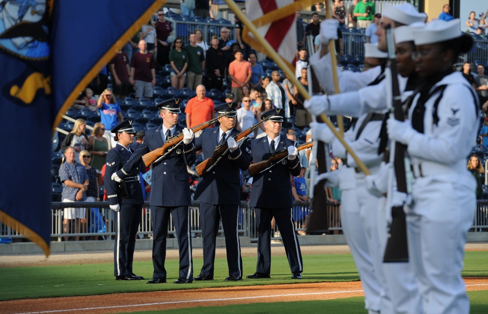 Shuckers host military appreciation night