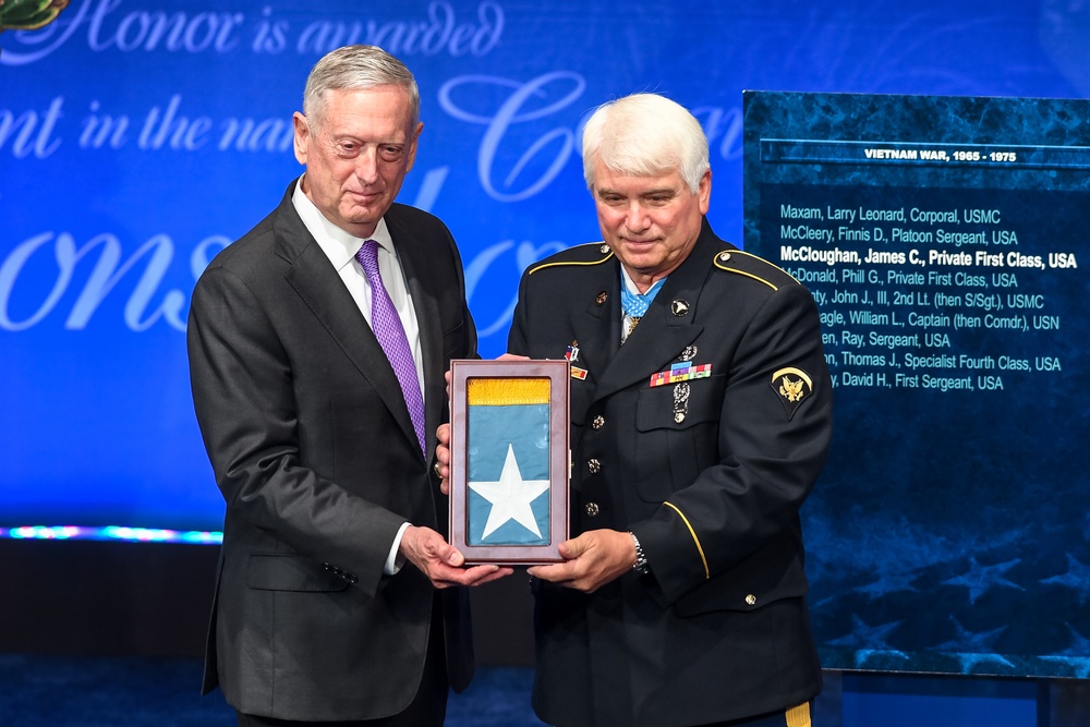 Medal of Honor Induction Ceremony of Former U.S. Army Spc. 5 James C. McCloughan