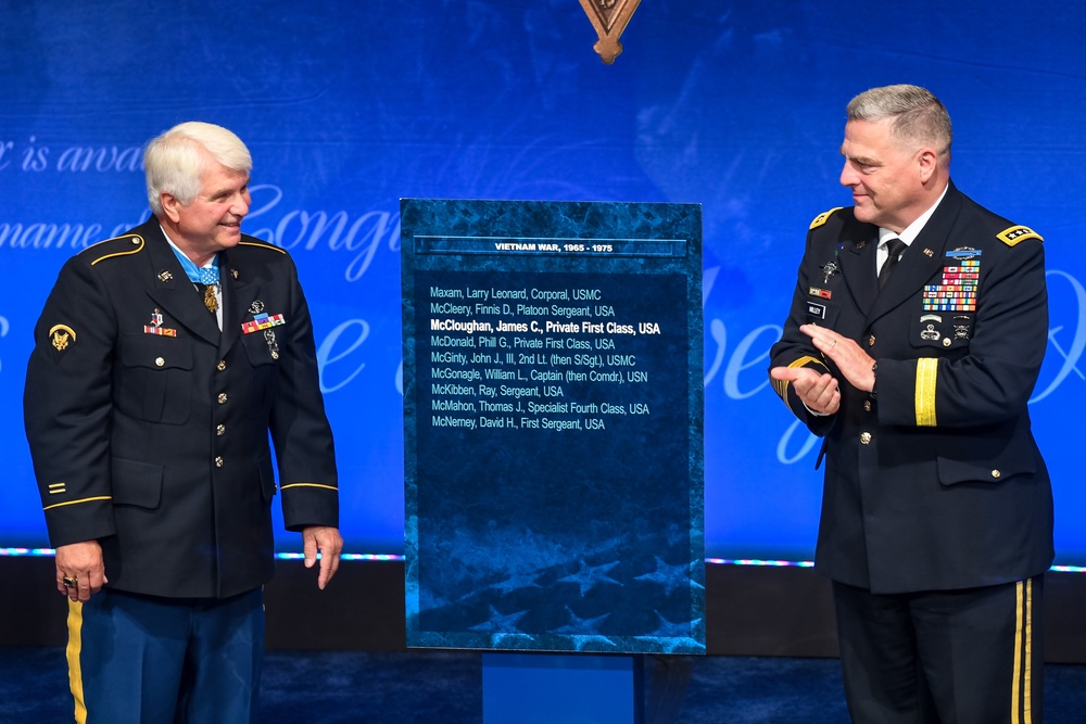 Medal of Honor Induction Ceremony of Former U.S. Army Spc. 5 James C. McCloughan