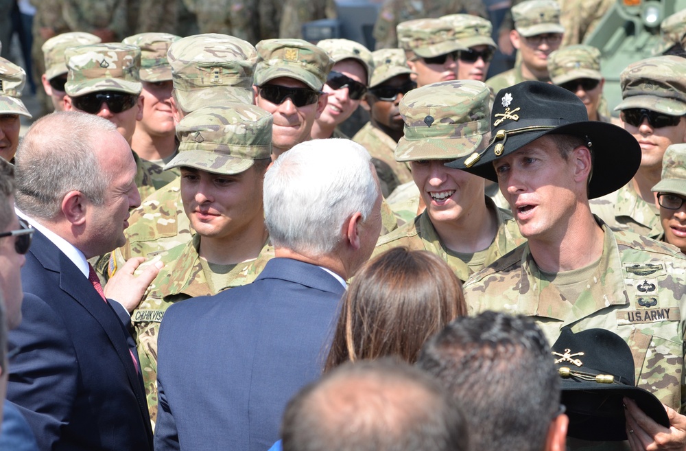 Vice Preisident visits US Soldiers in Georgia