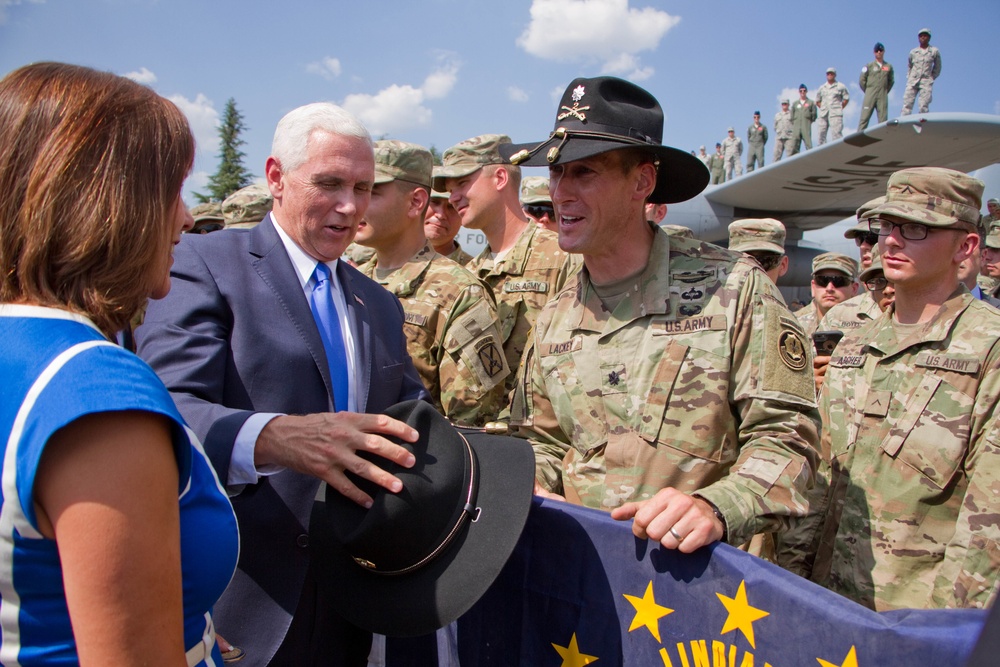 US vice president visits soldiers during Noble Partner 17