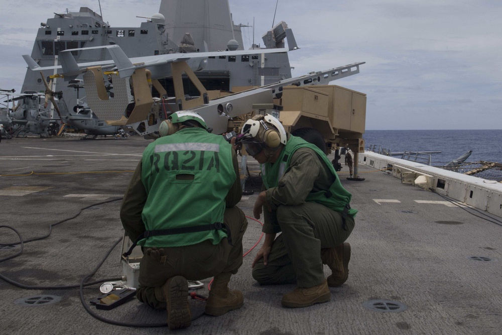USS San Diego (LPD 22) RQ-21A Launch
